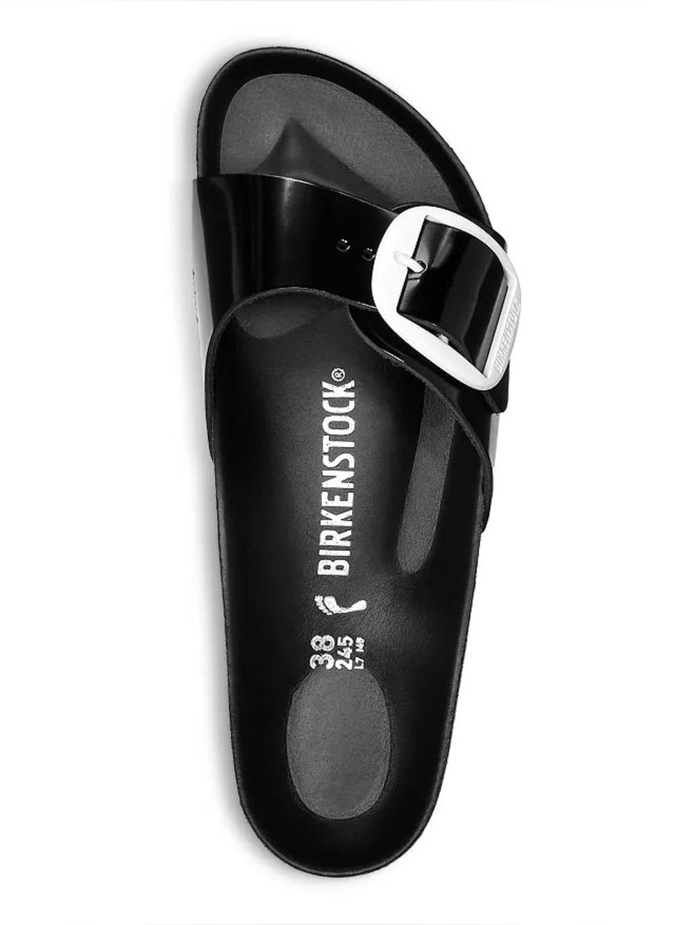 Birkenstock Madrid Big Buckle Sandal Black Patent